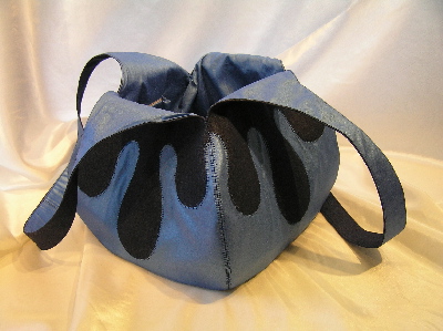 Nel Tip handgemaakte tas - grote tas blauw en zwart